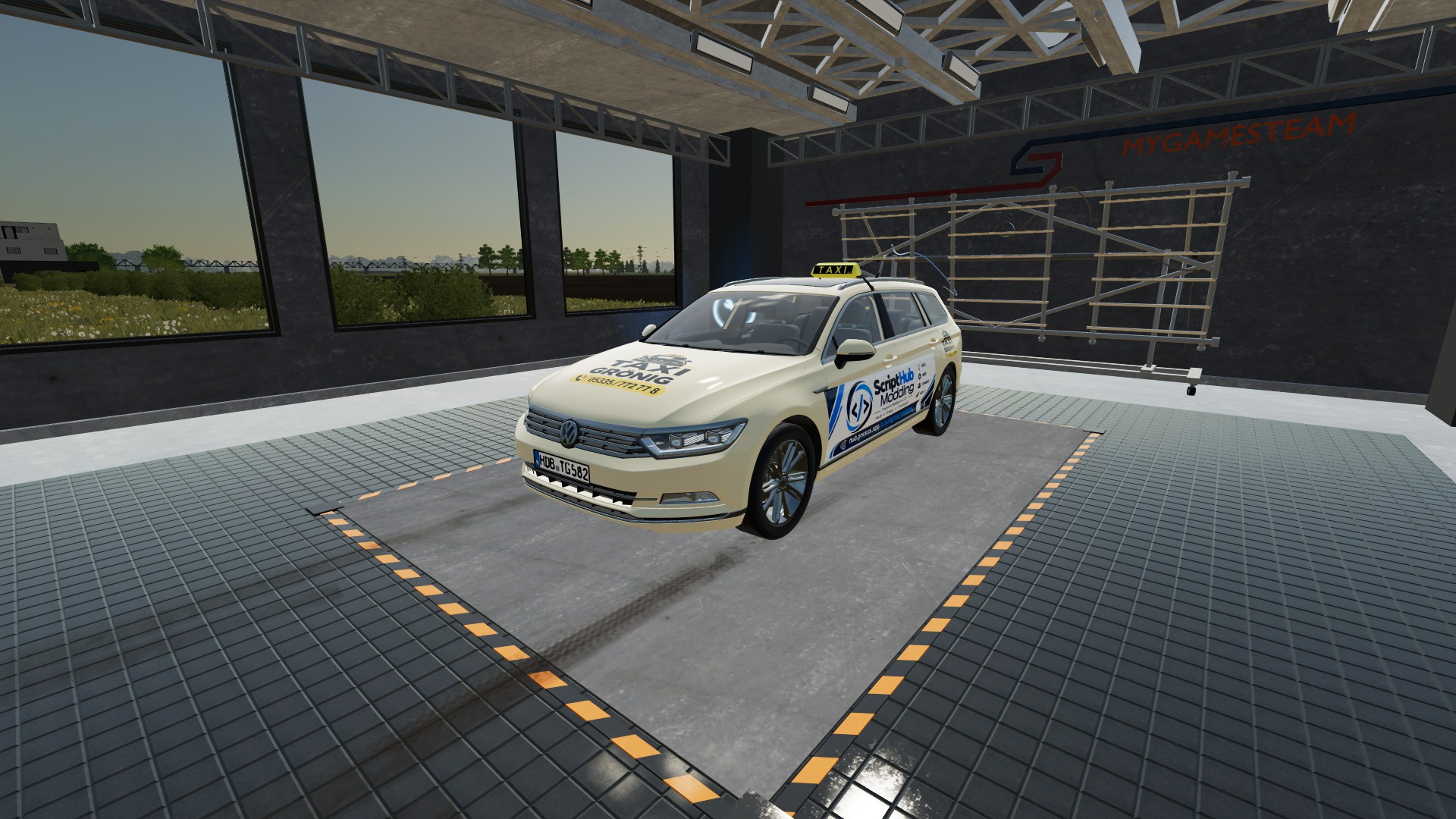 VW Passat B8 2015 Taxi Grönig Werbung ScriptHub Modding