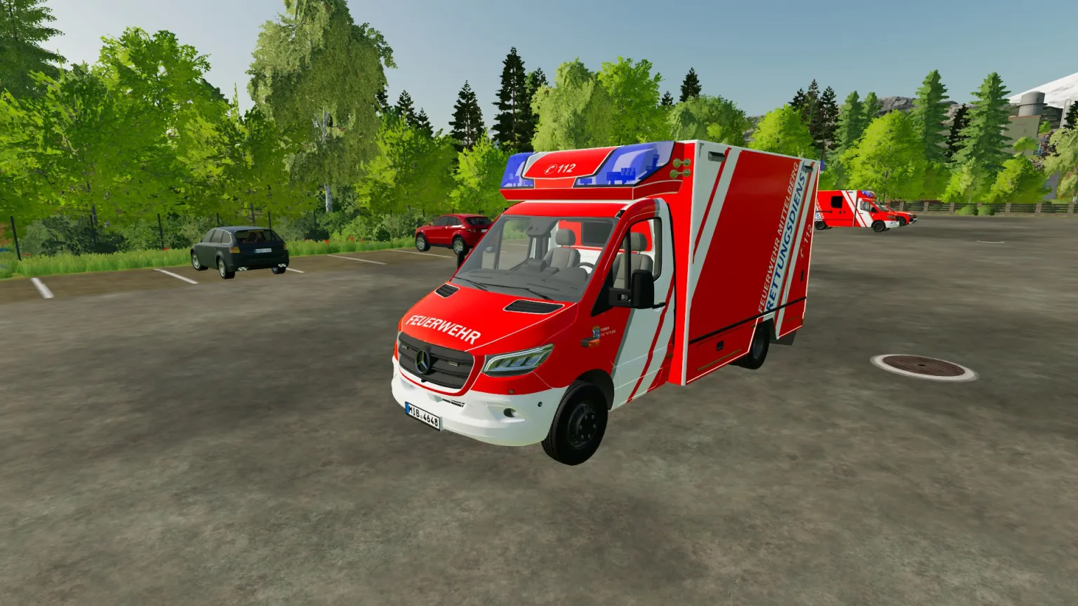 Mercedes Benz Fahrtec RTW der Feuerwehr Mittelberg im Duisburger Design